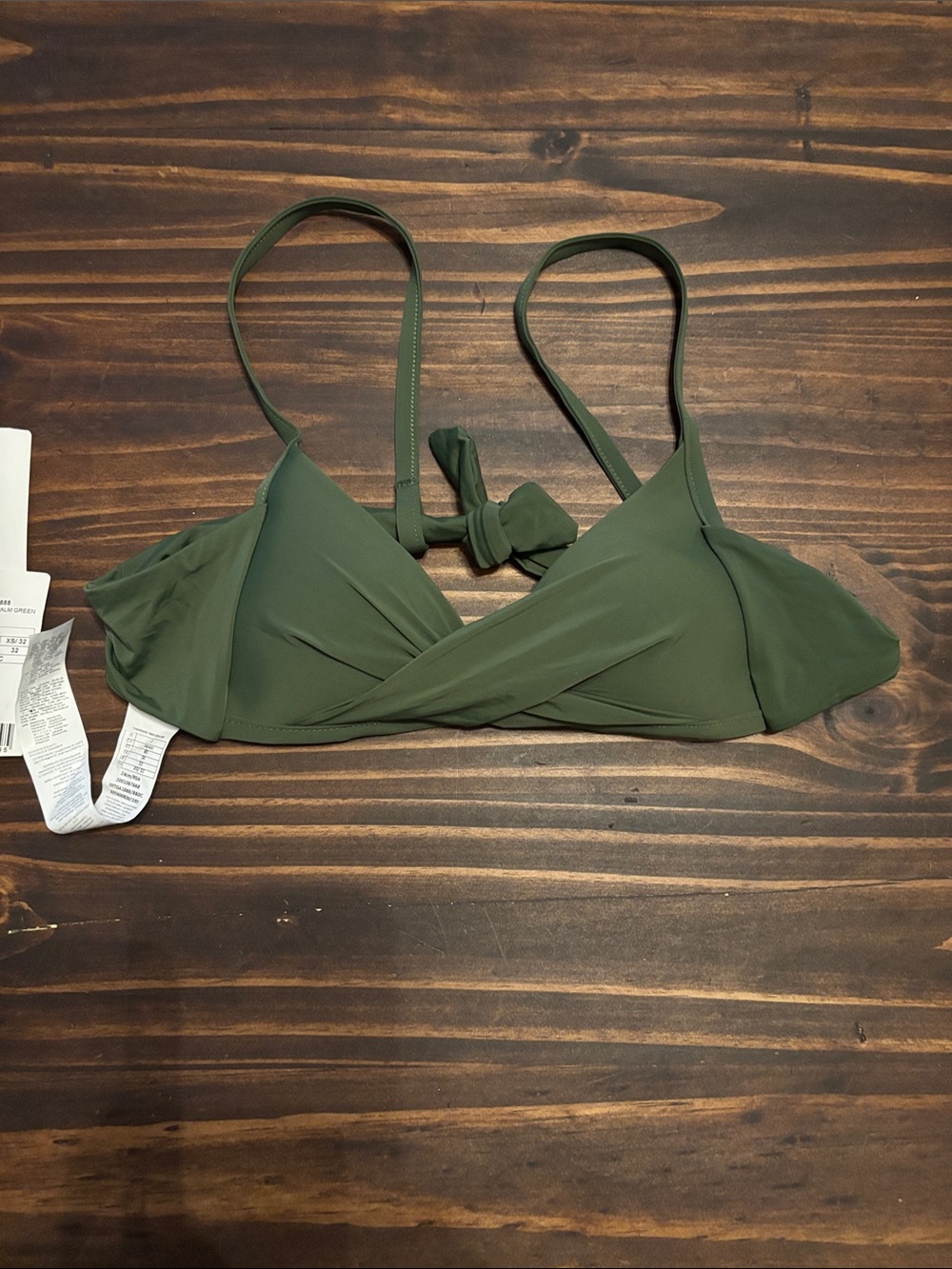 Calzedonia twist Audry palm green xs bikini top new
